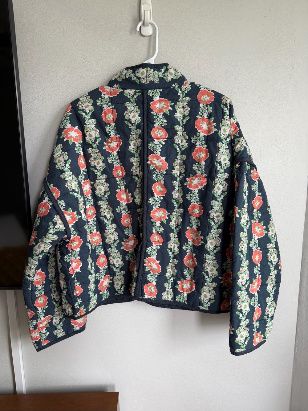 Free People Chloe Jacket Floral Quilted Dusk Combo M - Picture 9 of 10